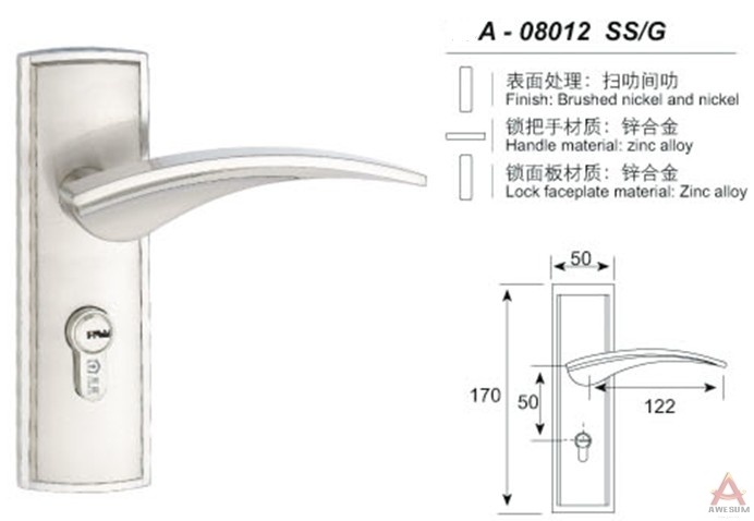 Awesum High Quality Modern Small-size Lock A08012SSG