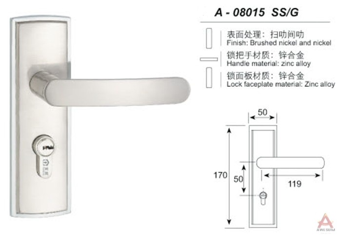 Awesum High Quality Modern Small-size Lock A08015SSG
