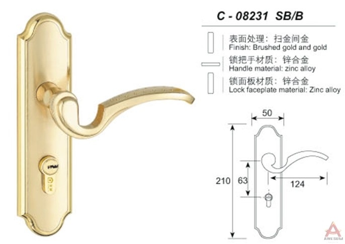 Awesum High Quality Modern Middle-size Lock C08231SBB