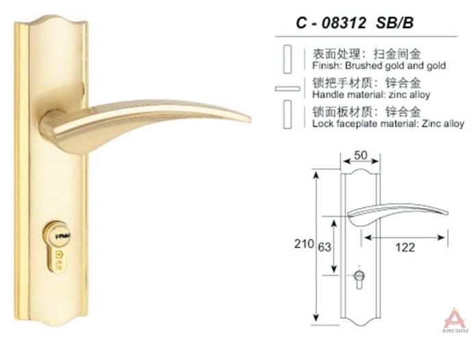 Awesum High Quality Modern Middle-size Lock C0812SBB